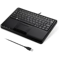 Perixx PERIBOARD-510 H PLUS US PERIBOARD-510 H PLUS, Super Mini Tastatur mit Touchpad, 2-fach USB Hub, USB-Kabel, US-Layout