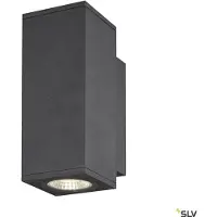 SLV Enola Square S Up/Down LED Applique murale anthracite CCT 3000/4000K Couleur de lumière réglable IP65