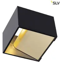 SLV Lampe LED Logs Up - Down carré noir avec de l'or
