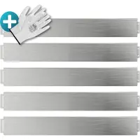 Gardebruk Bordure de parterre, set de 5 pièces, métal argenté 5mx18cm