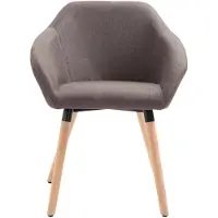 vidaXL Chaises de salle à manger 4 pcs Taupe Tissu