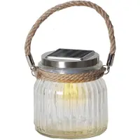 Star Trading Lampe de table solaire à LED Jar en verre