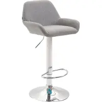 CLP Tabouret de bar Braga tissu chromé
