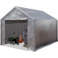 TOOLPORT Tente de stockage 3x4 m abri bâche PVC 350 N imperméable gris