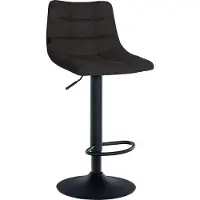 CLP Tabouret de bar Jerry en tissu, réglable en hauteur et pivotant à 360°, structure noire