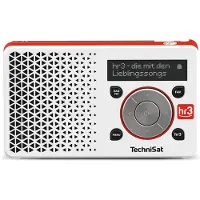Technisat DigitRadio 1 - Hr3 Edition - radio portable DAB (DAB+ DAB, FM), Radio, Blanc, Rouge