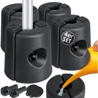 Kesser : Jeu de 4 pieds pour stands de pavillons, en HDPE, dimensions 22x22x25 cm, remplissables avec de l'eau ou du sable, pour pavillons et tentes