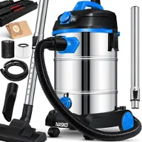 MASKO Aspirateur industriel Aspirateur eau et poussière en acier inoxydable max. 1800 W