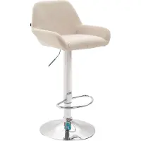 CLP Tabouret de bar Braga tissu chromé