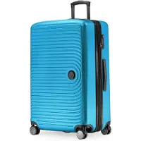 Hauptstadtkoffer Mitte - Grande valise à 4 roulettes doubles Valise de voyage XL avec extension, valise rigide TSA stable, 130 L, bleu cyan