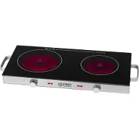 TZS First Austria TZS First Austra Double plaque de cuisson infrarouge | Plaque de cuisson portable avec poignées, 2800 watts | Barbecue, jardin, extérieur *Produit de seconde main*