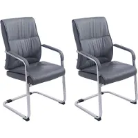 CLP lot de 2 chaises cantilever XXL Anubis en similicuir