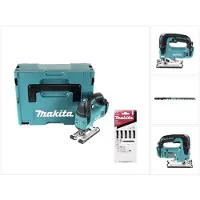 Makita DJV 182 ZJ Scie sauteuse sans fil 18V Brushless 26mm + Coffret Makpac + 5 Pièces de Lames de scie L-2 pour Bois ( A-86309 ) - sans Batterie - sans Chargeur