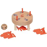 Goki Jeu de dés en bois Goki dans une pochette de rangement en coton