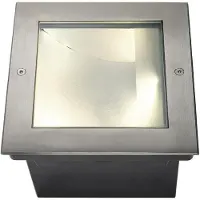 SLV Dasar 255 encastré de sol carré 25,5 x25,5 cm asymétrique LED blanc chaud