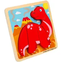 Bigjigs Puzzle en bois « Diplodocus » de - 4 pièces