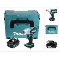 Makita DTW 251 F1J 18 V Boulonneuse à chocs sans fil 230 Nm + Coffret de transport Makpac + 1x Batterie BL 1830 N 3,0 Ah - sans Chargeur