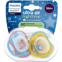 Philips Sucettes phosphorescentes Ultra Air, Junga, +18 mois, SCF376/32, 2 pces, Avent