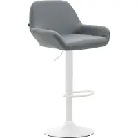 CLP Tabouret de bar Braga similicuir blanc