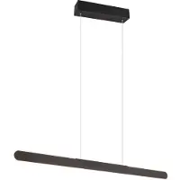 TRIO Suspension LED HELIOS noire 28 W, nuances de blanc, 3300 lm, métal, dimensions : 150 x 100 x 8,5 cm, IP20,