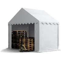 TOOLPORT Tente de stockage 3x2 m abri bâche PVC 700 N imperméable blanc