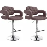 CLP lot de 2 tabourets de bar Dublin tissu