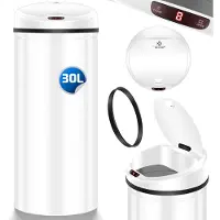 Kesser Poubelle automatique avec capteur, en acier inoxydable, sans contact, avec support de sac poubelle
