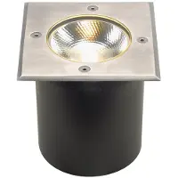 SLV Rocci LED encastré de sol carré 9,8W cache en inox IP67 blanc chaud