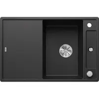 BLANCO AXIA III 45 S, SILGRANIT PuraDur, anthracite, réversible, planche à découper en verre incluse