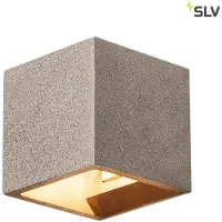 SLV Applique murale Solid Cube Up-Down grès noir