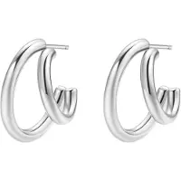 Hey Happiness Boucles d'oreilles 'Doppel' argent