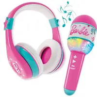 Lisciani 104468 - Casque Bluetooth Barbie avec microphone Karaoké Enfants Musique rose