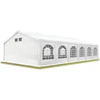 TOOLPORT Tente de réception 6x12 m Tente de Jardin Blanc bâche PE 500 N imperméable résistante aux UV avec Cadre de Sol