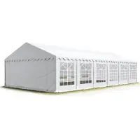 TOOLPORT 5x12 m Tente de réception / Barnum blanc toile de haute qualité PVC 700 N
