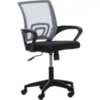 CLP Chaise de bureau , couleur auburn, réglable en hauteur et pivotante, de couleur grise