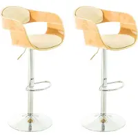 CLP lot de 2 tabourets de bar Kingston en similicuir