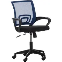CLP Chaise de bureau , couleur auburn, réglable en hauteur et pivotante | Couleur : bleu