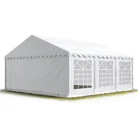 TOOLPORT 6x6 m Tente de réception / Barnum blanc toile de haute qualité PVC 700 N