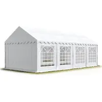 TOOLPORT 6x8 m Tente de réception / Barnum blanc toile de haute qualité PVC 700 N