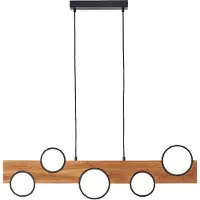 Brilliant Lampe suspendue 100cm Cheesy brun IP20 34 watts dimmable LED intégrée