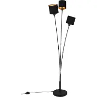 TRIO Lampadaire Tommy 3 lumières noir