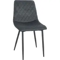 CLP , chaise de salle à manger Telde, velours, gris foncé