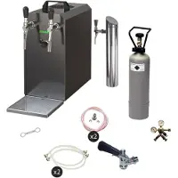 Ich-zapfe Système de tirage à bière sous comptoir Kit complet STREAM 50, refroidisseur sec 2 becs, jusqu'à 55 l/h, fût Type D