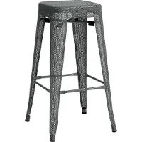 CLP Chaise de bar en métal Fletcher - Gris