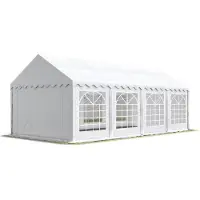 TOOLPORT 3x9 m Tente de réception / Barnum blanc toile de haute qualité PVC 700 N