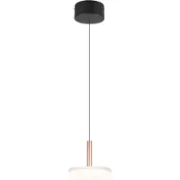 TRIO Suspension LED CELESTE, nuances brun-noir, 10 W, blanc chaud, 1 100 lm, verre, dimensions : 200 x 22 x 22 cm, IP20,