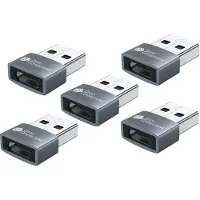 GOOD CONNECTIONS Adapter USB 2.0 Stecker A an USB-C Buchse Aluminiumgehäuse grau 5er-Set - Kabel-/Adapterset
