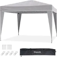 LifeGoods Tente de jardin - - Imperméable - Avec sac de transport - 3x3 m - Gris