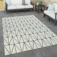 Paco Home Tapis d'extérieur Scandinave résistant aux intempéries Moderne & facile d'entretien pour l'intérieur & l'extérieur Taille 120x170 cm