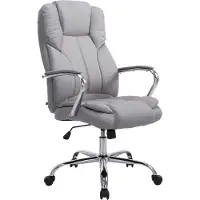 CLP Chaise de bureau BIG Xanthos tissu pivotant et réglable en continu,gris